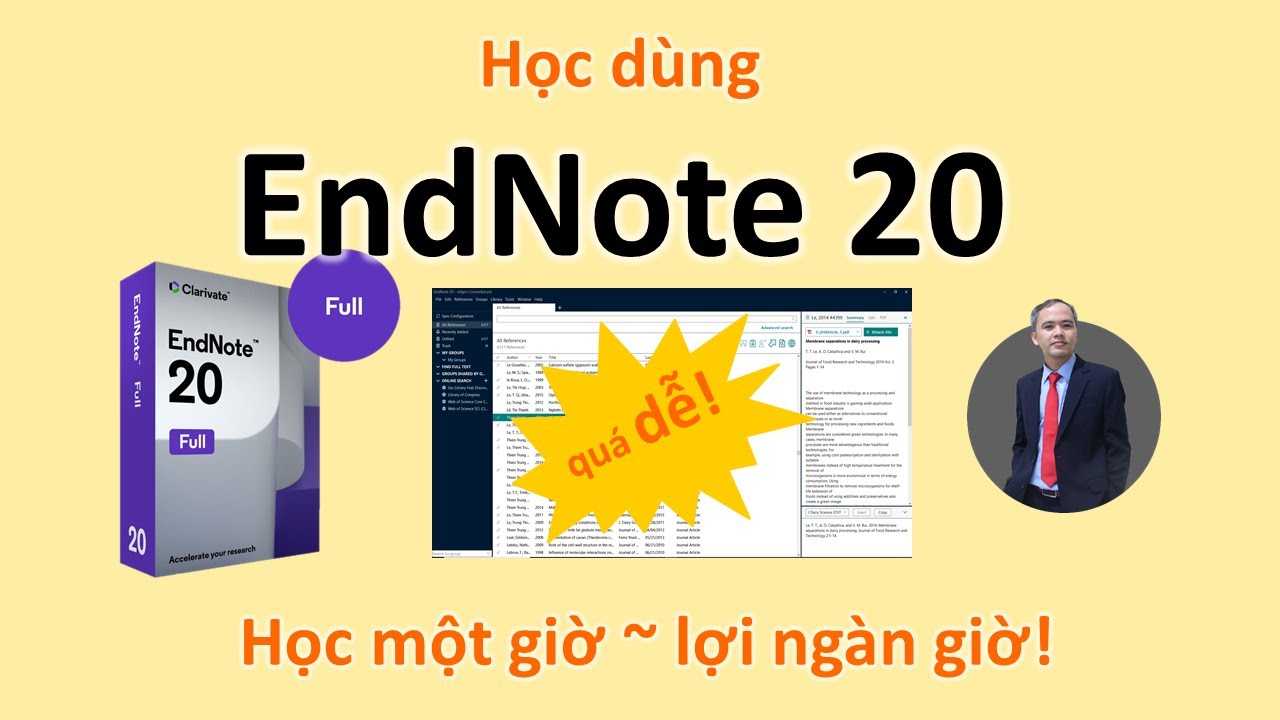 Hướng dẫn sử dụng Endnote 20