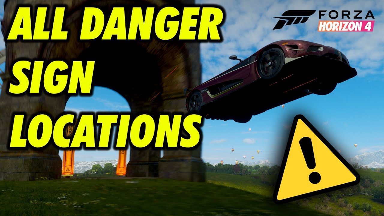 Forza Horizon 4 - **ALL DANGER SIGN LOCATIONS**