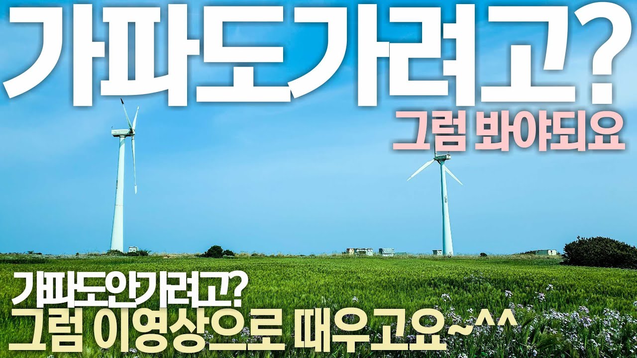 가파도 청보리축제기간 가파도~ 가? 말아?