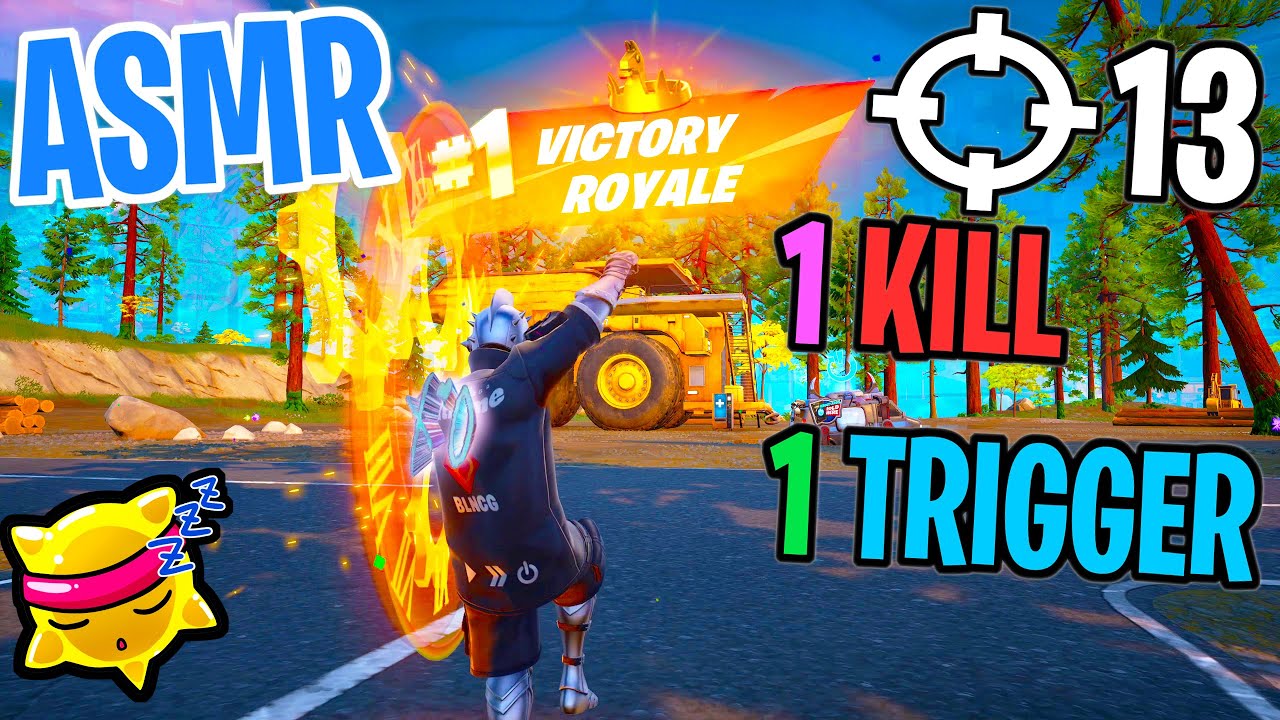 ASMR Gaming 😴 Fortnite 1 Kill 1 Trigger Special Slumber Skin 🎮🎧 Controller Sounds + Whispering 💤