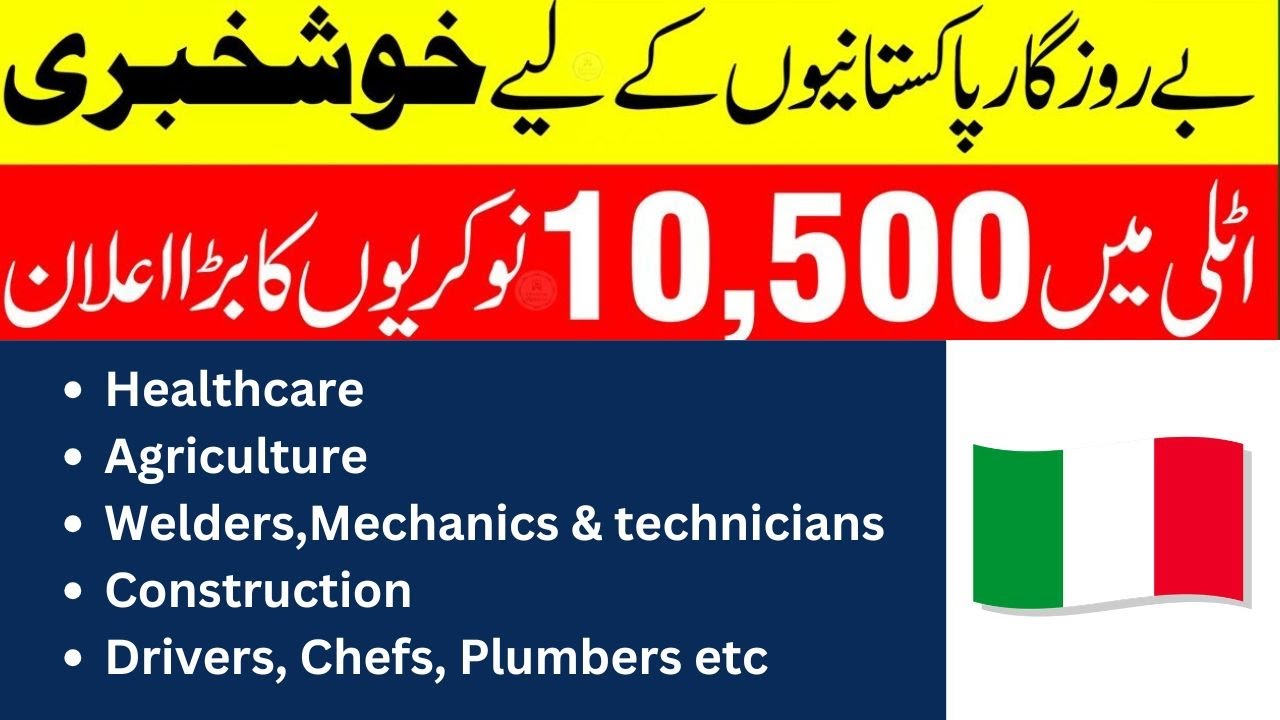 Italy Visa Update 2026 | 10500 Jobs Announced For Pakistanis | Work Visa For Italy From Pakistan