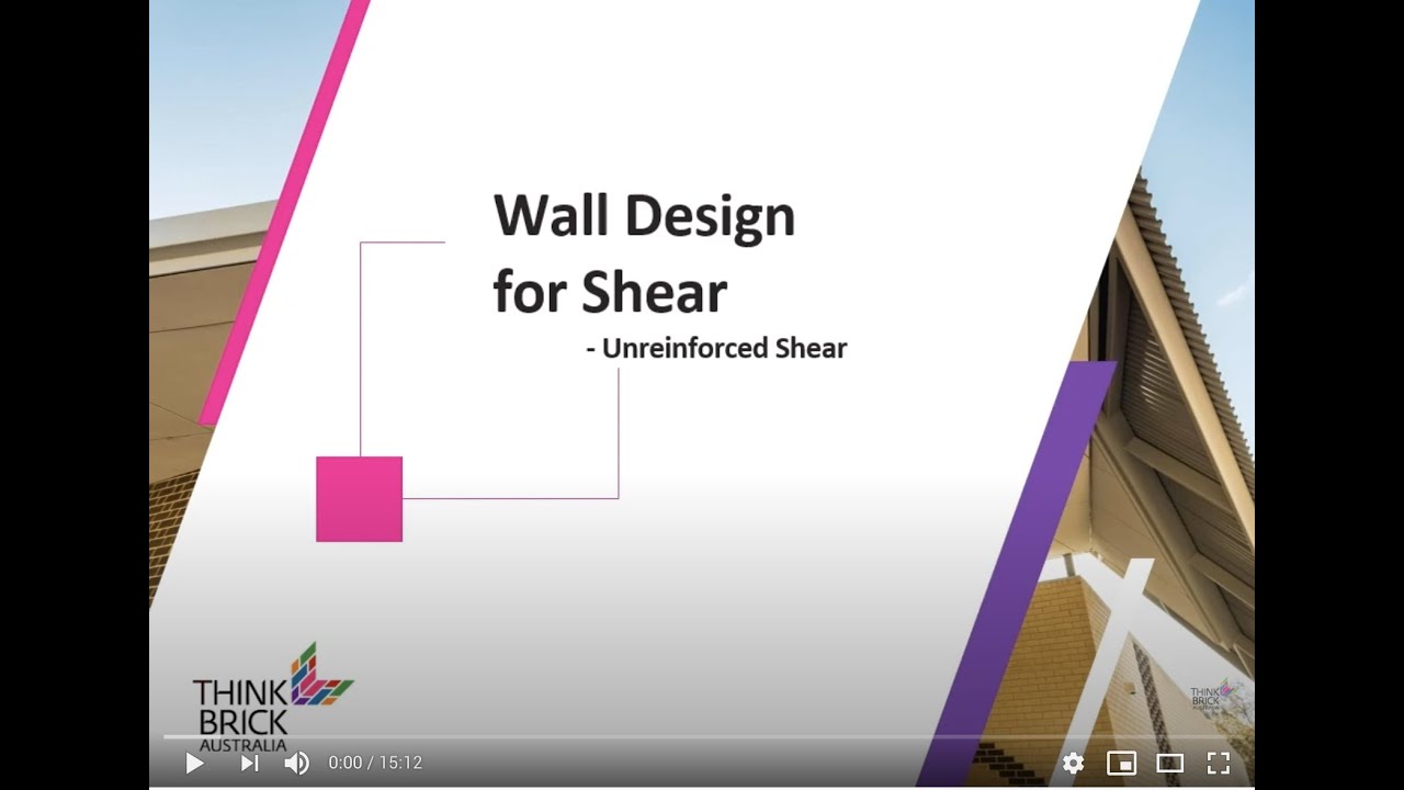 Think Brick Tech Channel: Wall Design for Shear - Unreinforced Shear