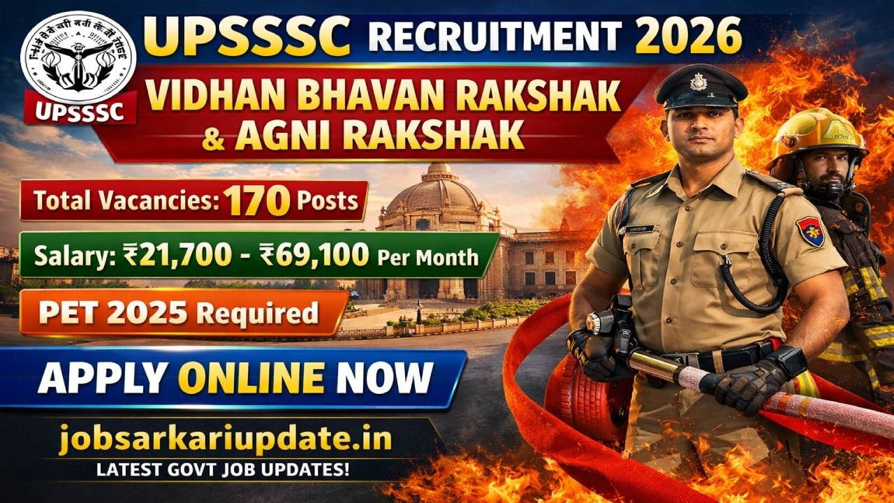 UPSSSC Fireman Recruitment 2026 🔥 170 Posts Out! ₹21,700 Salary | Apply Soon 🚨  #sarkarinaukri