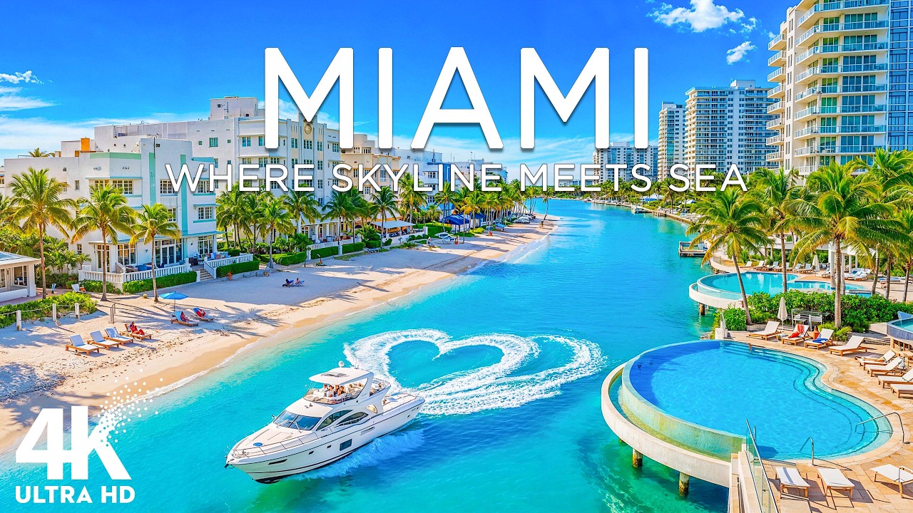 Miami 4K Drone Footage | Atlantic Coast Blues, South Beach Energy & Art Deco Skyline