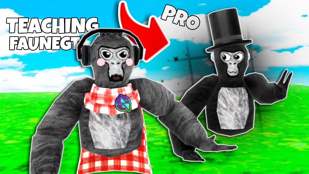 Teaching FauneGT How To PLAY Gorilla Tag..