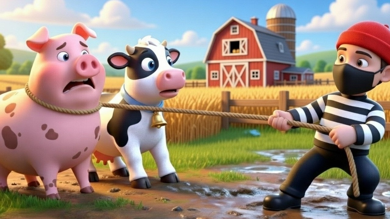 Thief at Old MacDonald&rsquo;s Farm! 😱 All the Zoo Animals Have Been Stolen! 🐘🚨Police Chase! 🚔