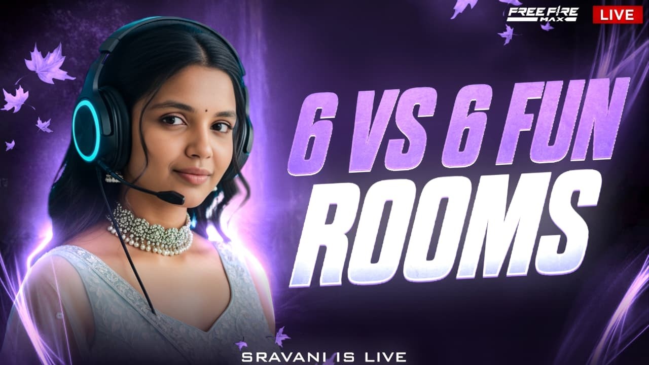 🔴 6v6 FUN ROOMS ❤️😍 | SRAVANI FF is live | #sravani  #freefire #girlstreamerlive #telugugamer #viral