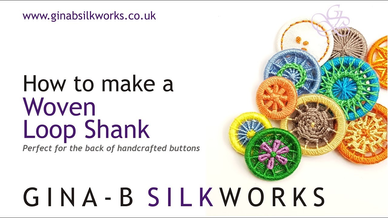 How to make a woven loop button shank - the perfect way to sew on a Dorset button or a fabric button