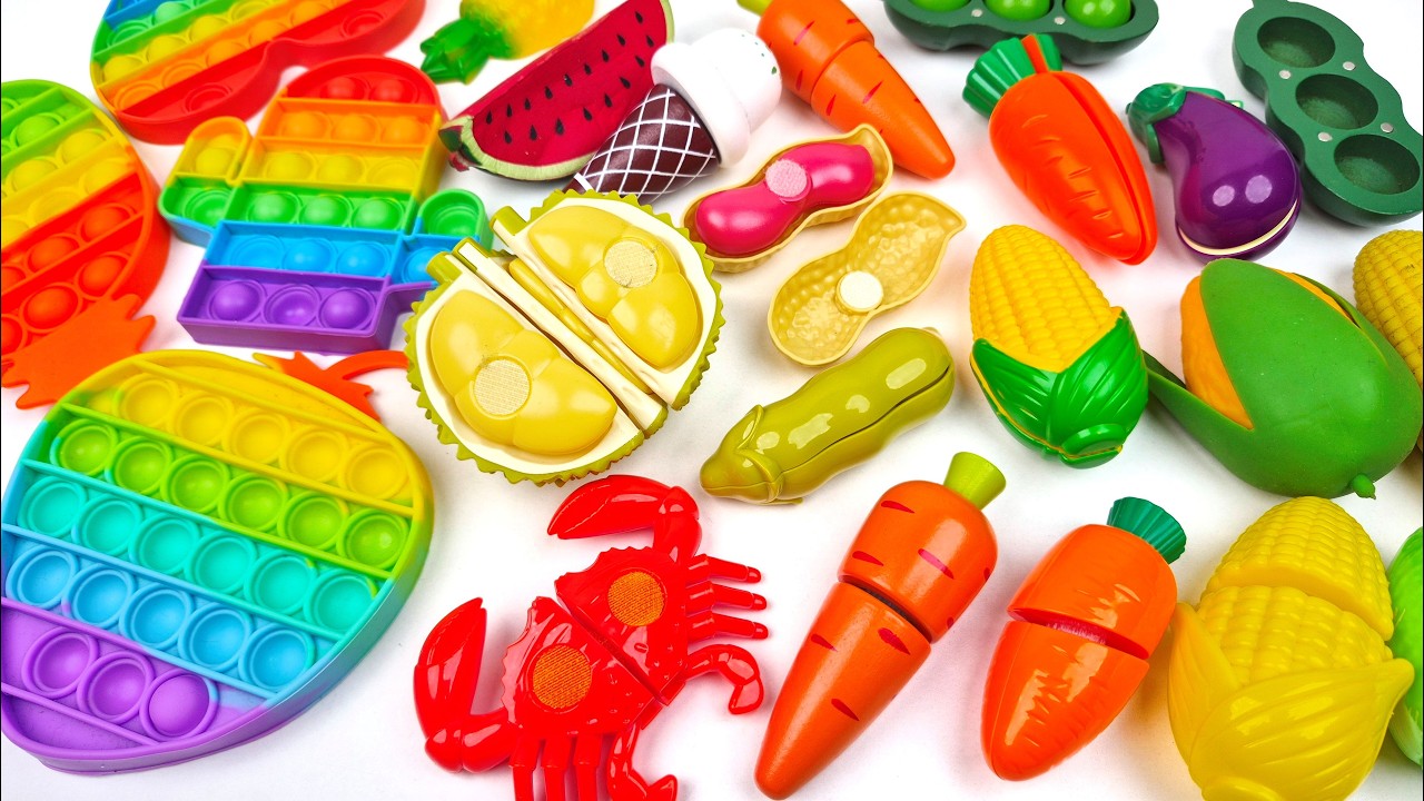 ASMR動画 | 木製の果物や野菜を切る満足感 | ASMR ノートーク | リラックス動画 🍅🌽🍇