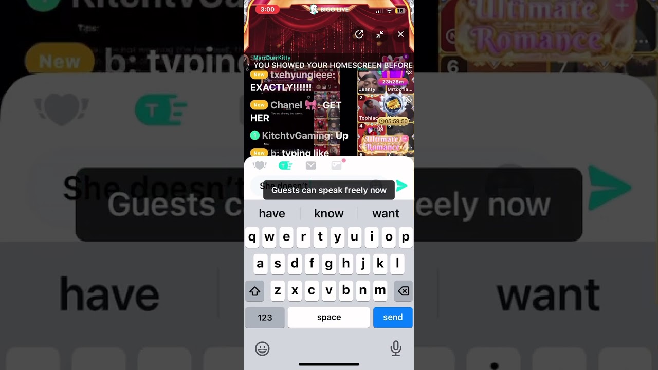 Tophia on jeanty’s live