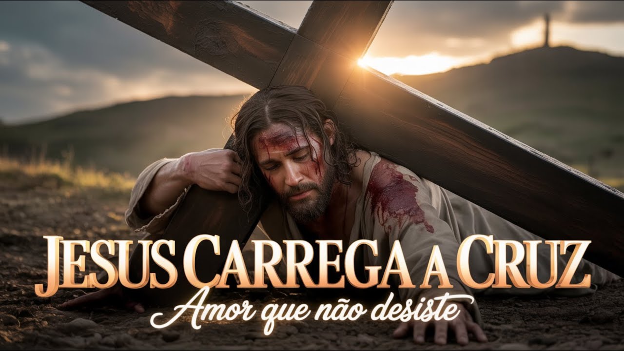 Jesus Carrega a Cruz Amor Que Não Desiste!!