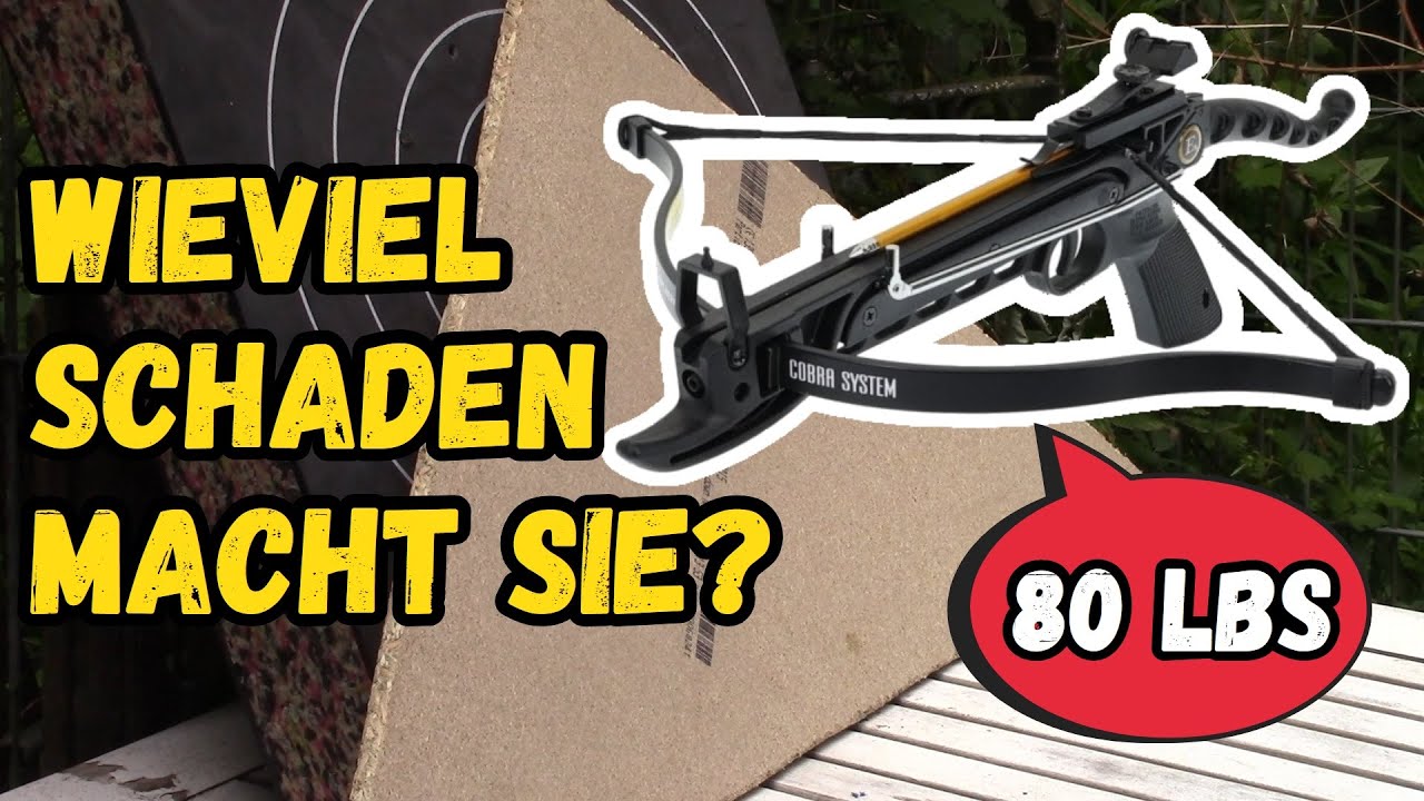 Pistolenarmbrust Cobra MX im Schusstest
