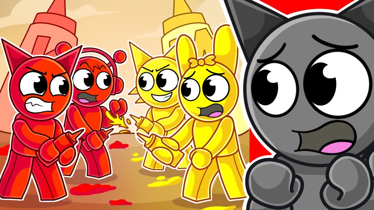 Sprunki KETCHUP vs MUSTARD (Cartoon Animation)
