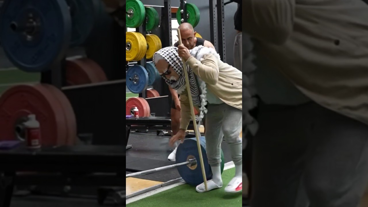 The old man gym Prank