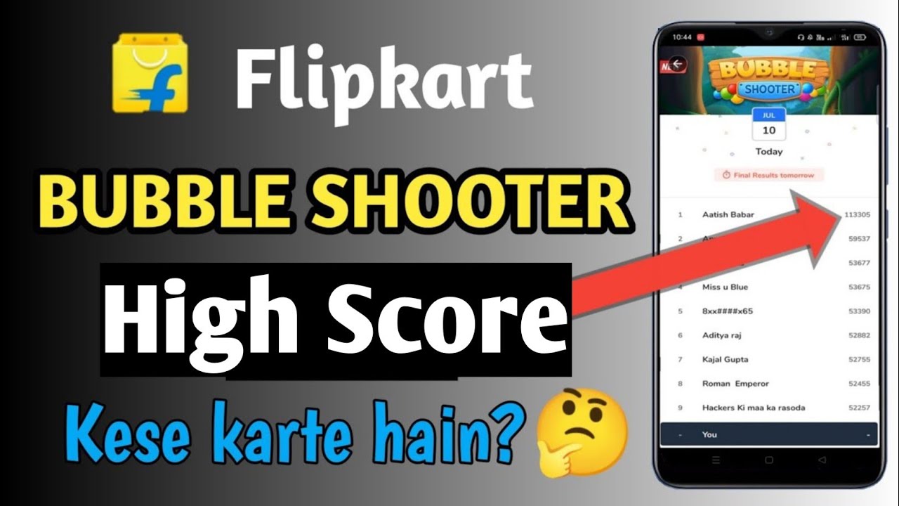flipkart Bubble Shooter high score | flipkart bubble shooter tricks? @QuizzingTech