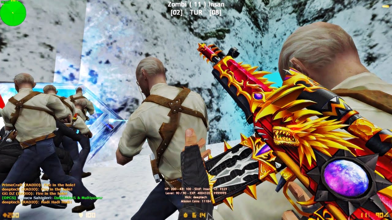 Counter-Strike: Zombie Escape Mod - ze_Frozen_Throne_B3 on Dark Professional