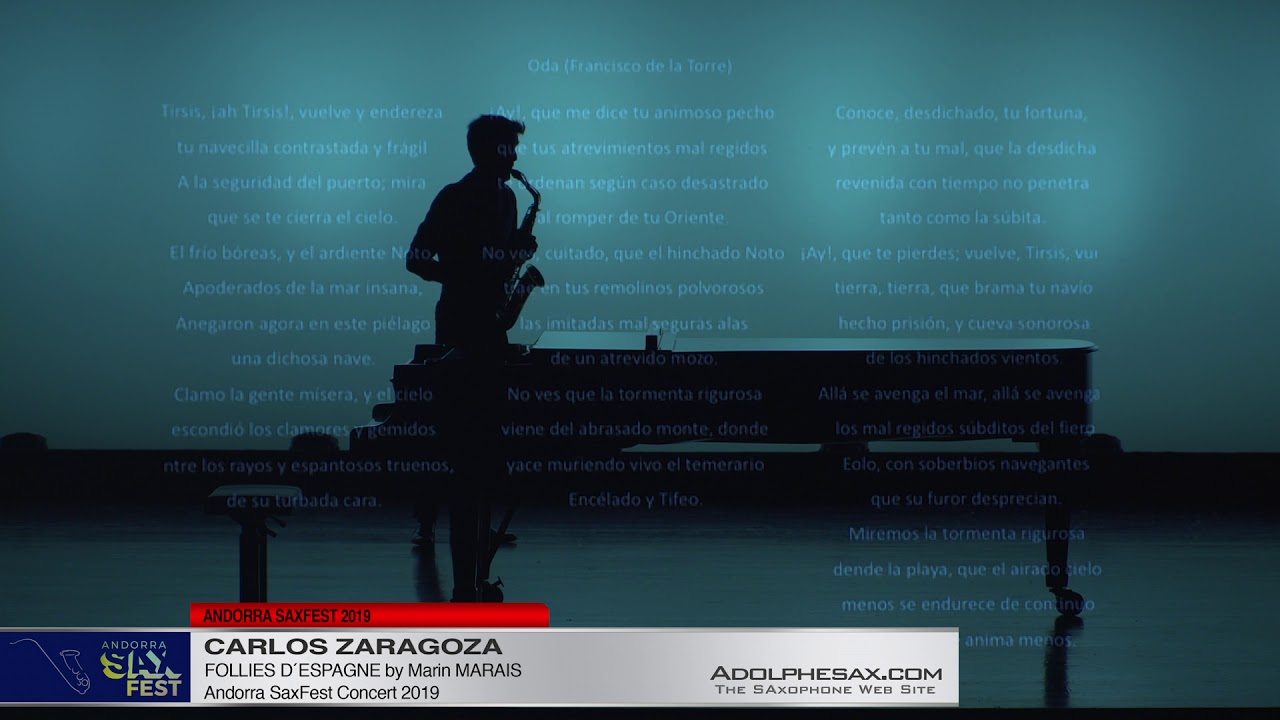 Andorra Saxfest 2019   Carlos Zaragoza   Folies d´Espagne 2 by Marin Marais