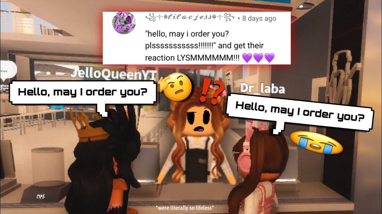 ORDERING what YOUR COMMENTS tell us to order at ROBLOX CAFES 🧂😭|| Ft. Dr LABA