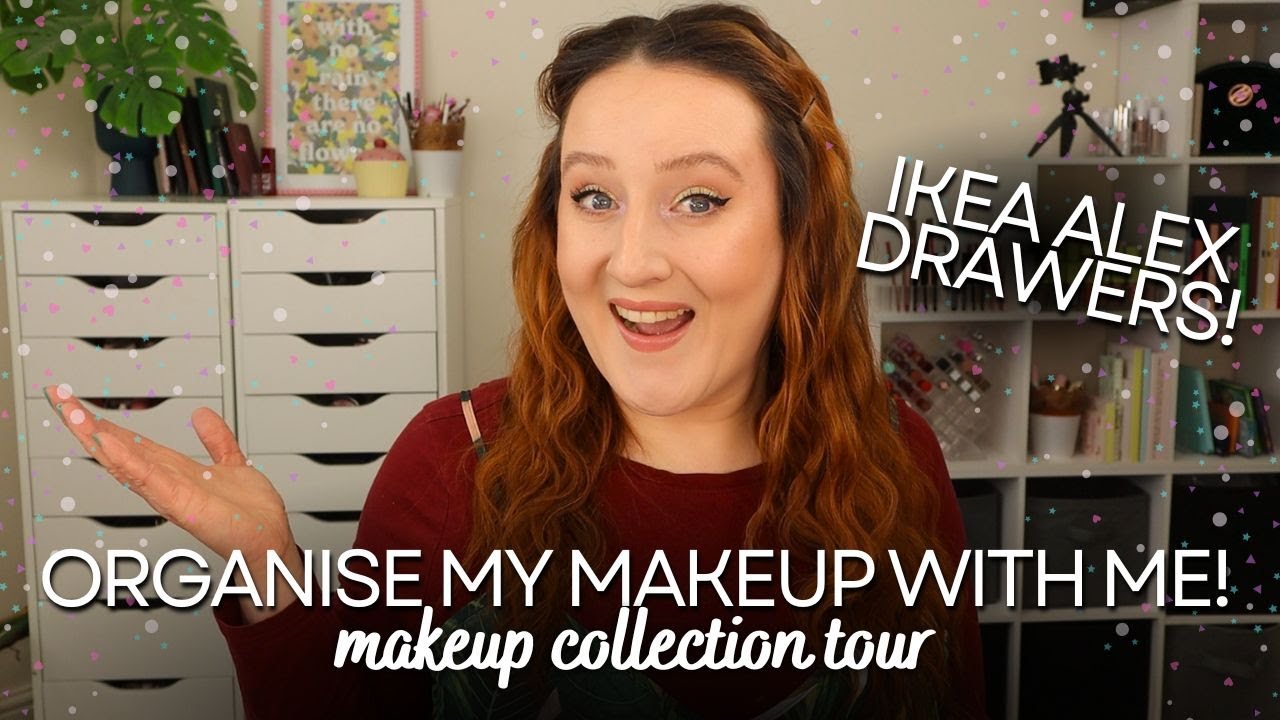 ORGANISE MY MAKEUP COLLECTION WITH ME! Clean & Reorganise My Makeup IKEA Alex Drawers Organisation