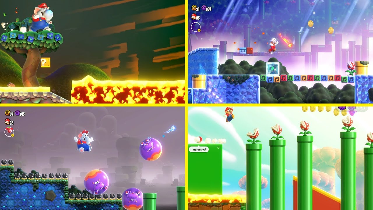 Mario Wonder Remixed is SO COOL!! *Random Challenge Every Level!!*