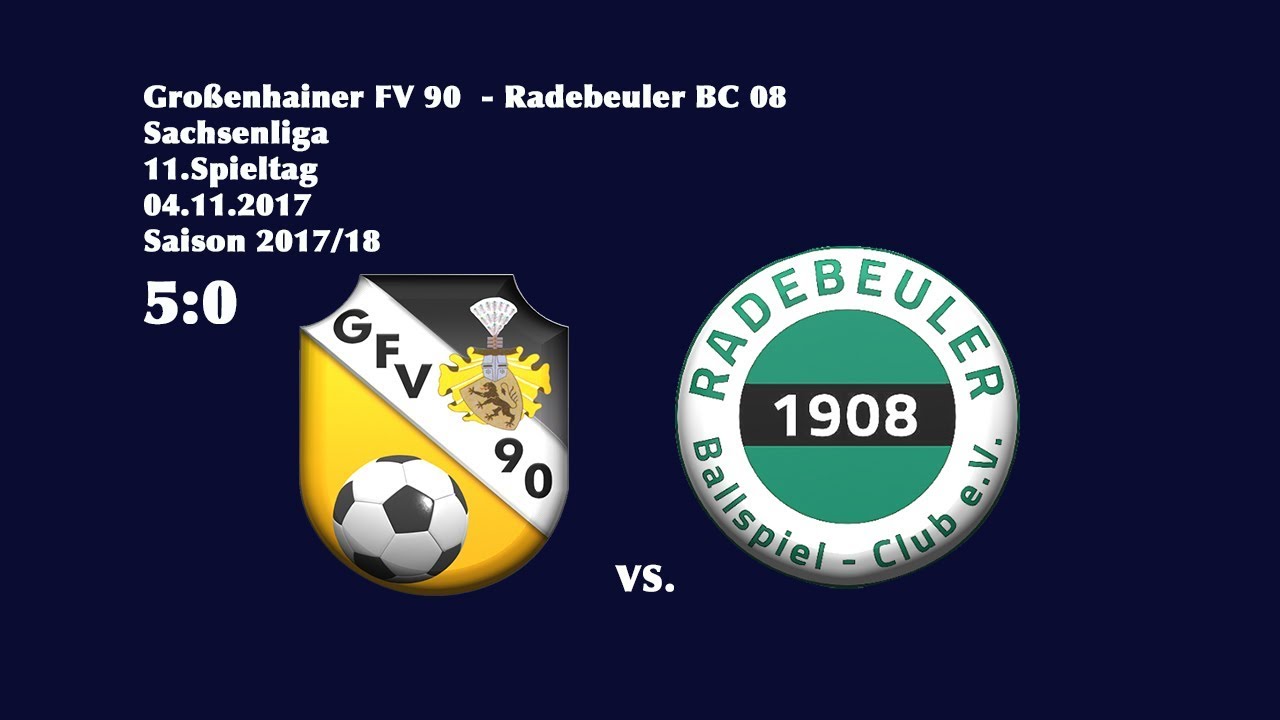 11.Spieltag / Sachsenliga - (2017/18) / Großenhainer FV 90 - Radebeuler BC 08  5:0