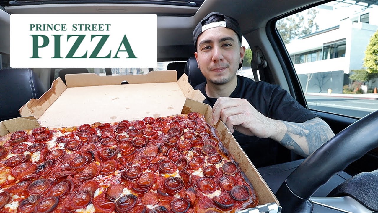 Thank You For 100k! TRYING New York City Famous Prince St. Pizza In LA | Mukbang