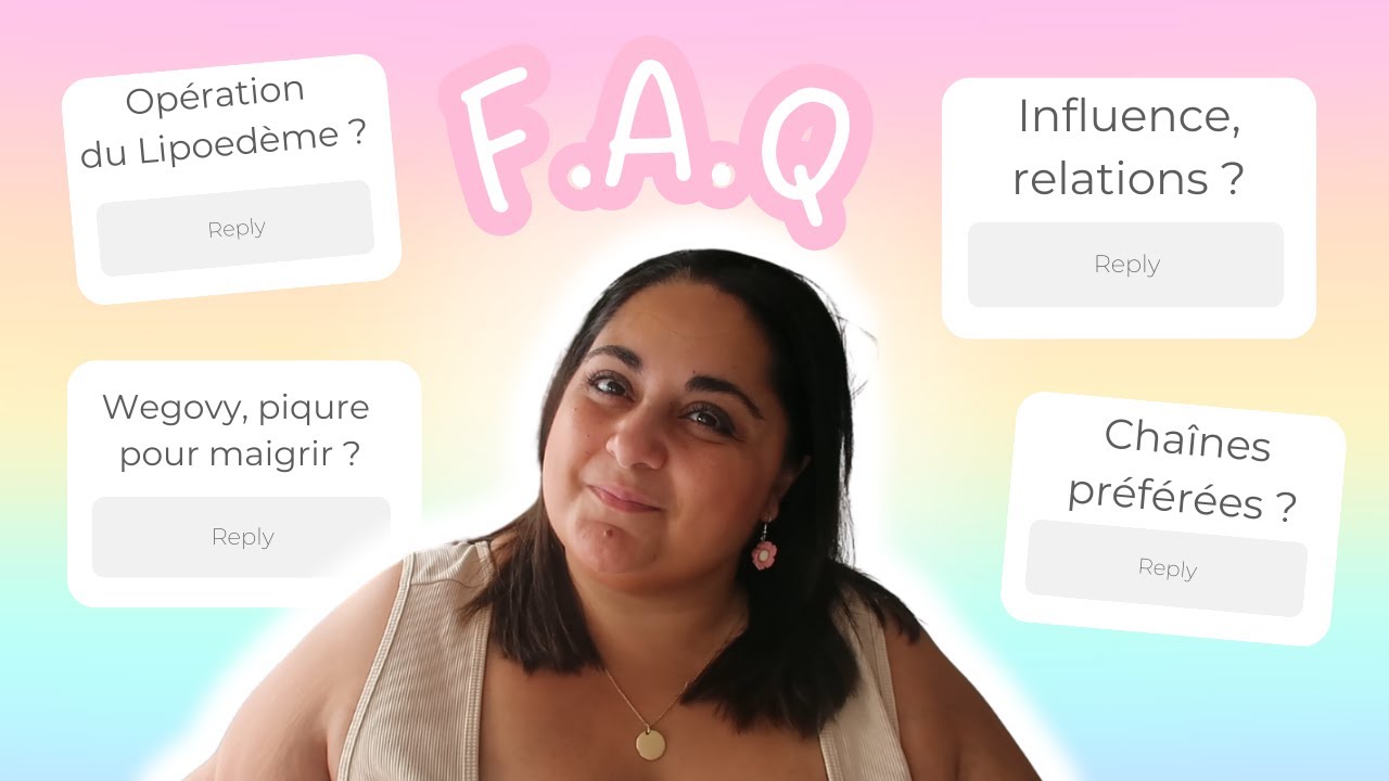 Je réponds à vos questions - Projets l Traitement pour maigrir l Influence l Vie perso.