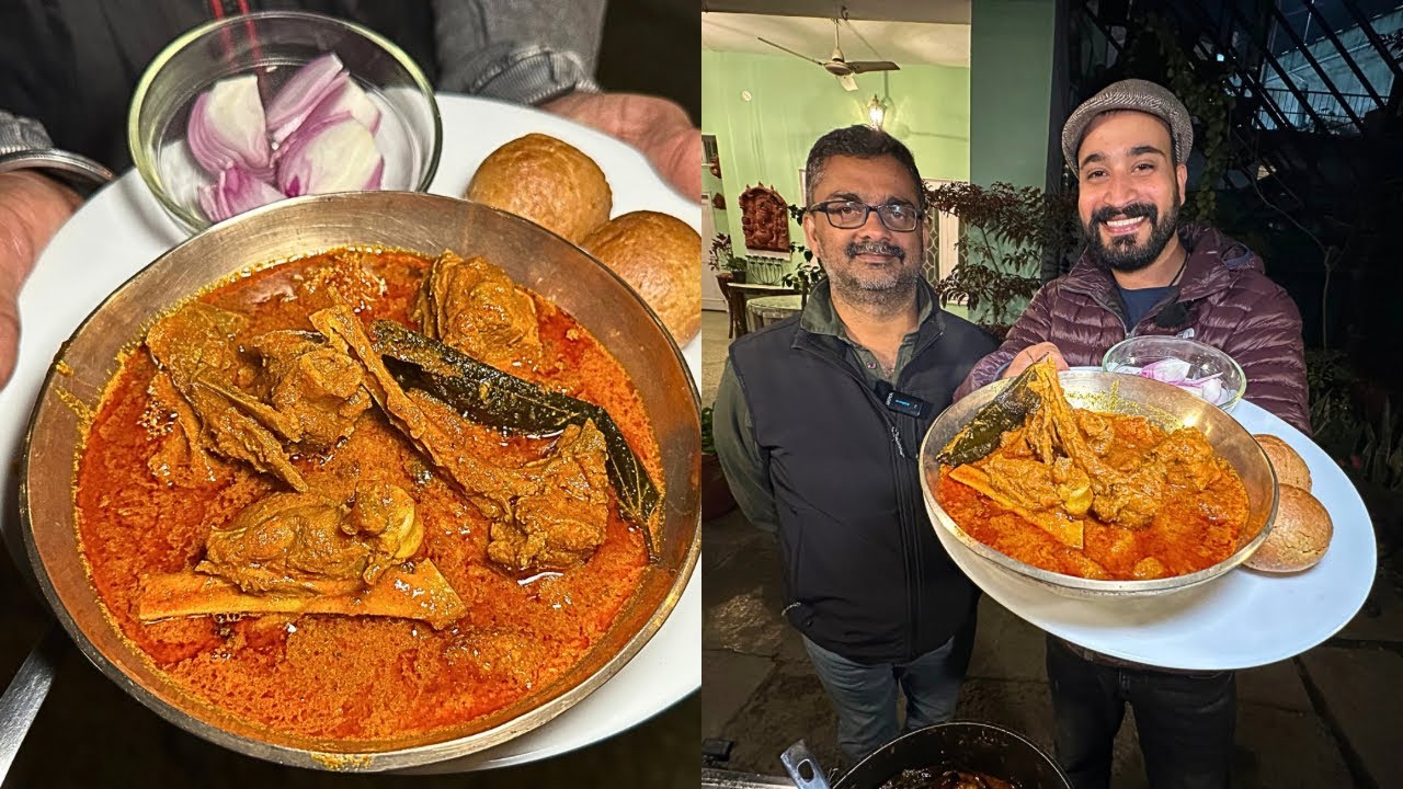 गाँव वाला झोलियाँ ￼￼LAAL MAANS खाया है कभी ? Winter special Laal Maas with batti | jaipur ￼Food Tour