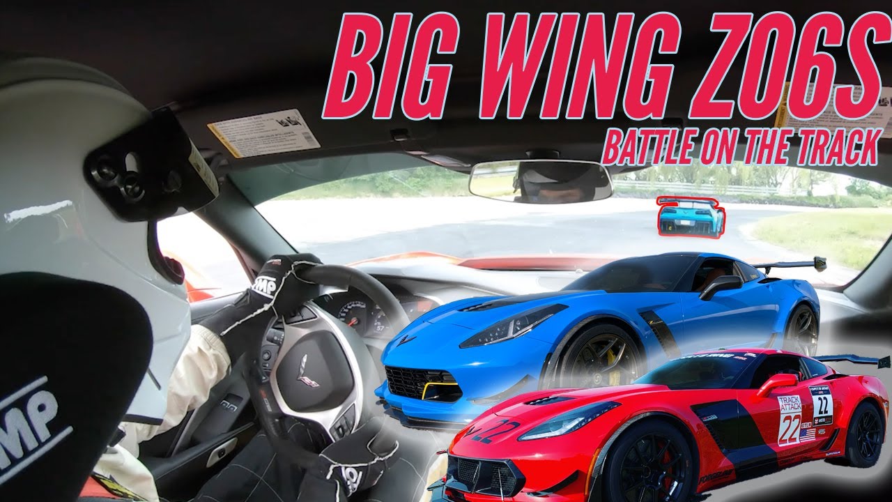 TWO BIG WING 800+HP C7 Z06S PLAYING AT GRATTAN