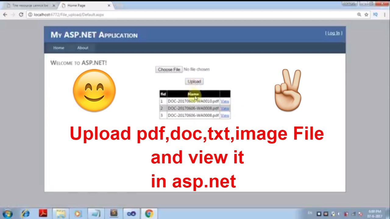 How to upload file and display in Asp.Net with vb [Beginners]