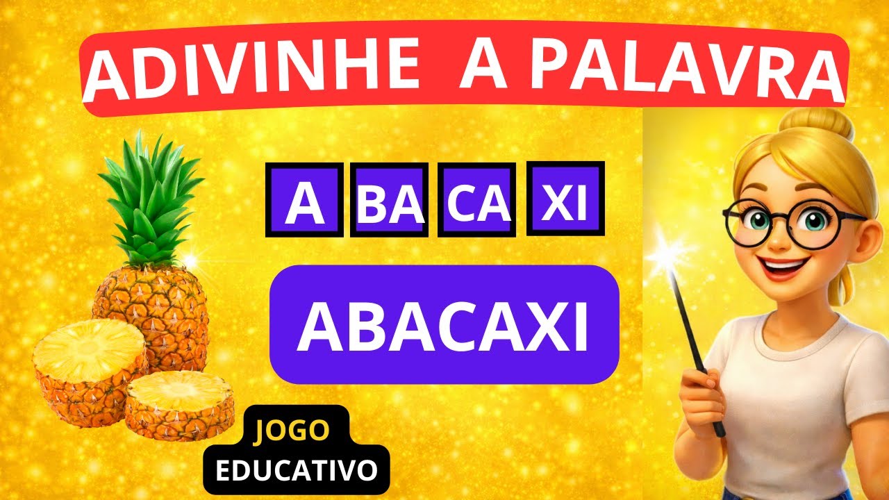 Adivinhe a Palavra 👀📚 Atividade Educativa para Crianças