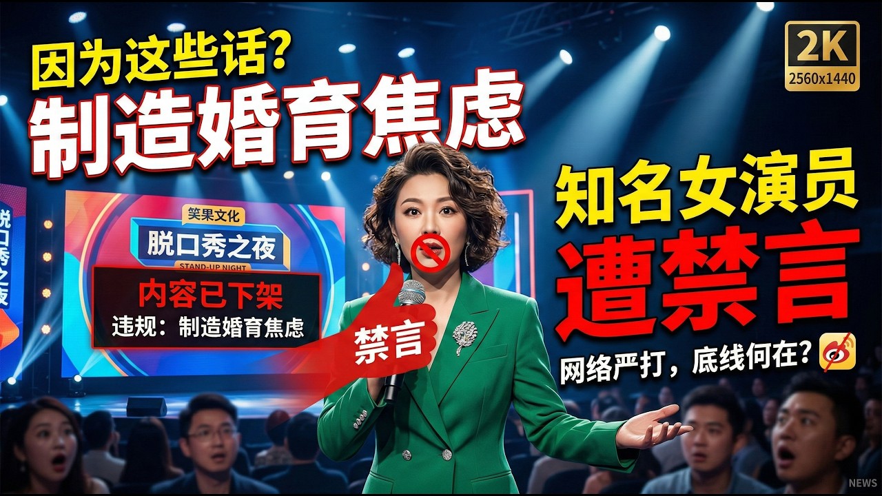 被指“制造婚育焦虑”，中国知名脱口秀女演员遭禁言
