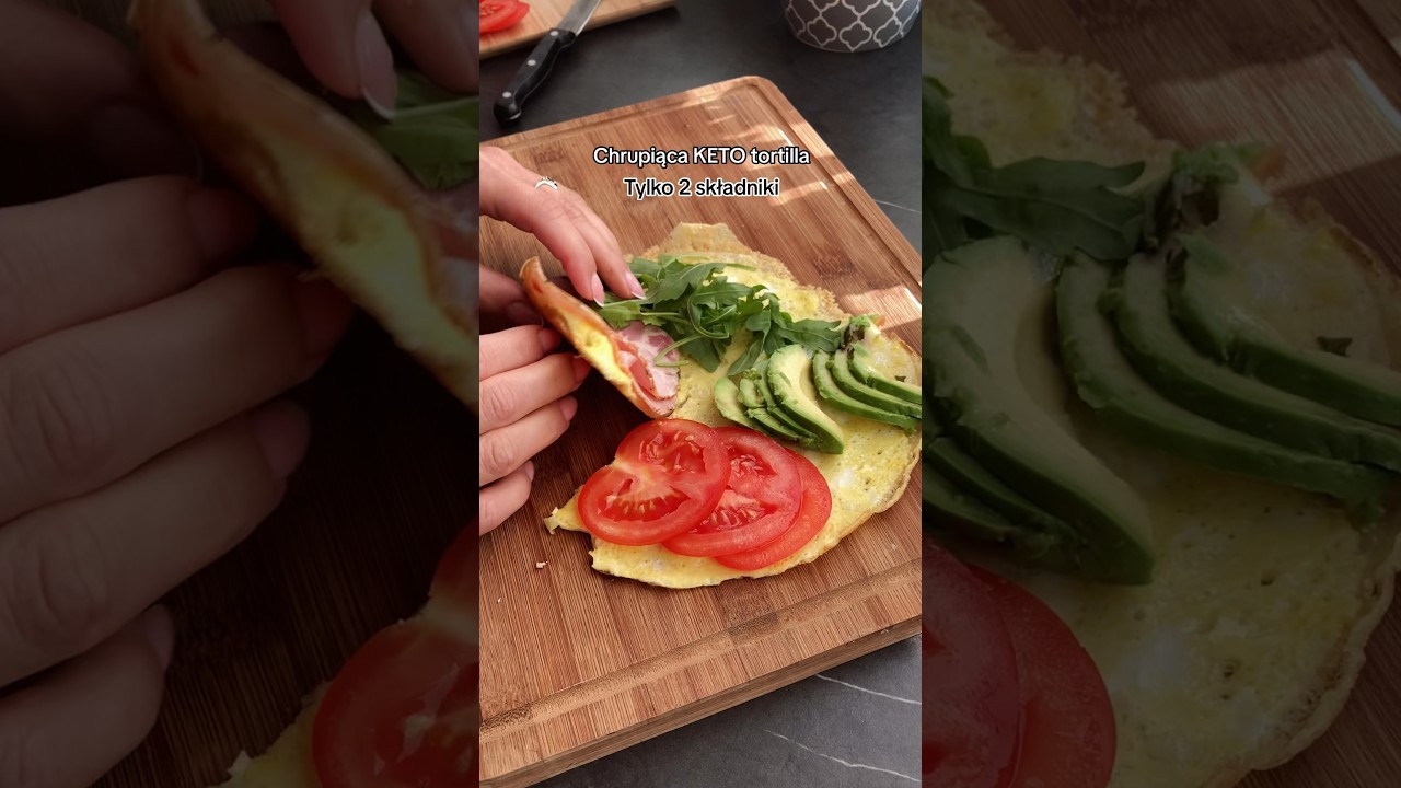 🌮KETO TORTILLA BEZ WĘGLOWODAN&Oacute;W🌮Tylko 2 składniki! #keto #jedzenie #przepis #bezcukru #bezmąki