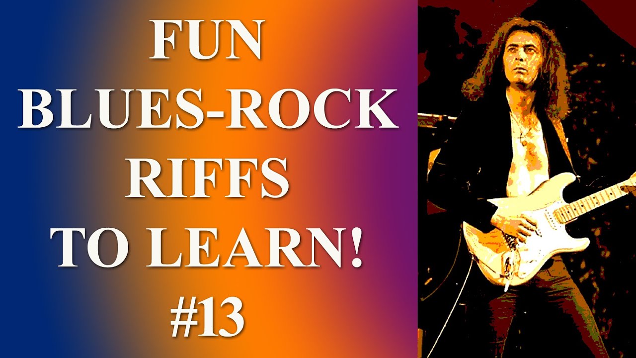 FUN BLUES ROCK RIFFS TO LEARN ON GUITAR! - NO. 13