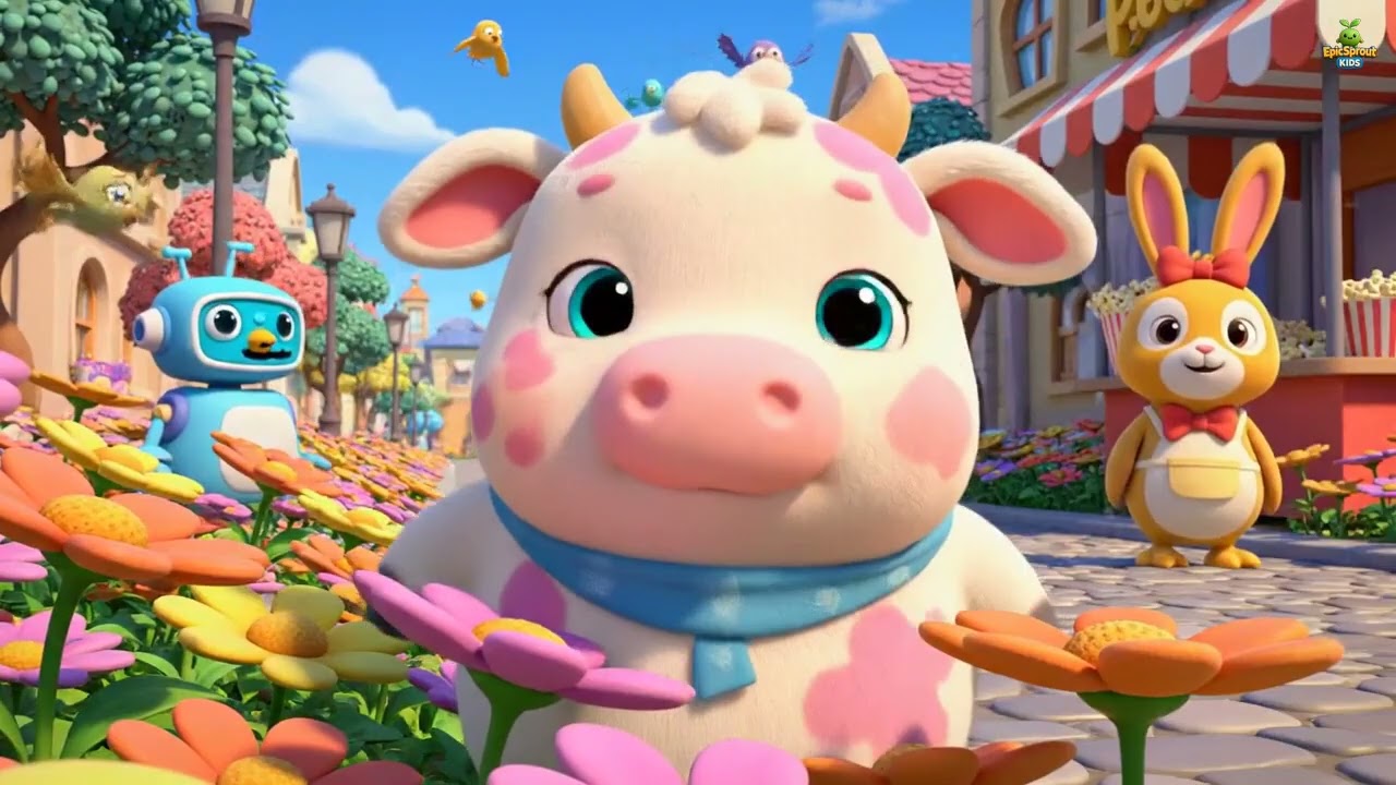 Norwegian | Kua i det Store Bysenteret | Cow in the Big City Mall | Barnesang
