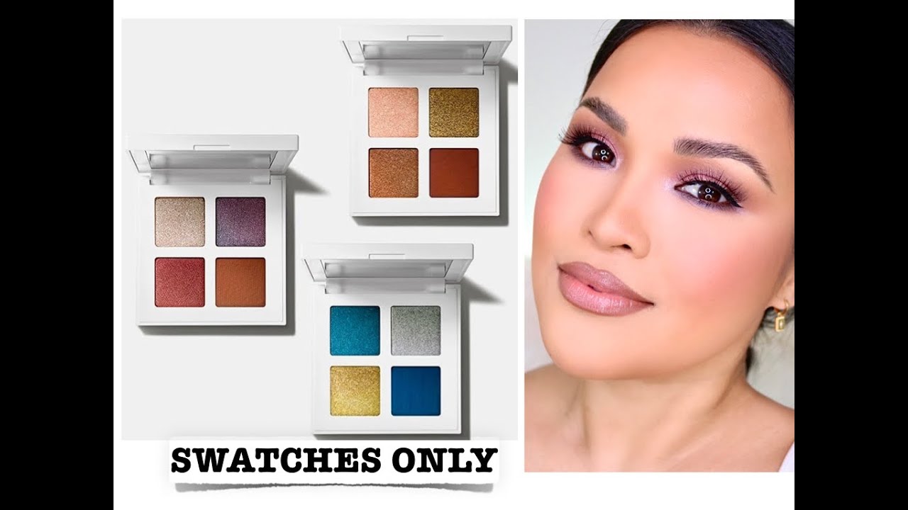 MAKEUP BY MARIO Holiday Collection's Glam Quads | SWATCHES | ROSY GLAM | PARTY GLAM | BRONZY GLAM