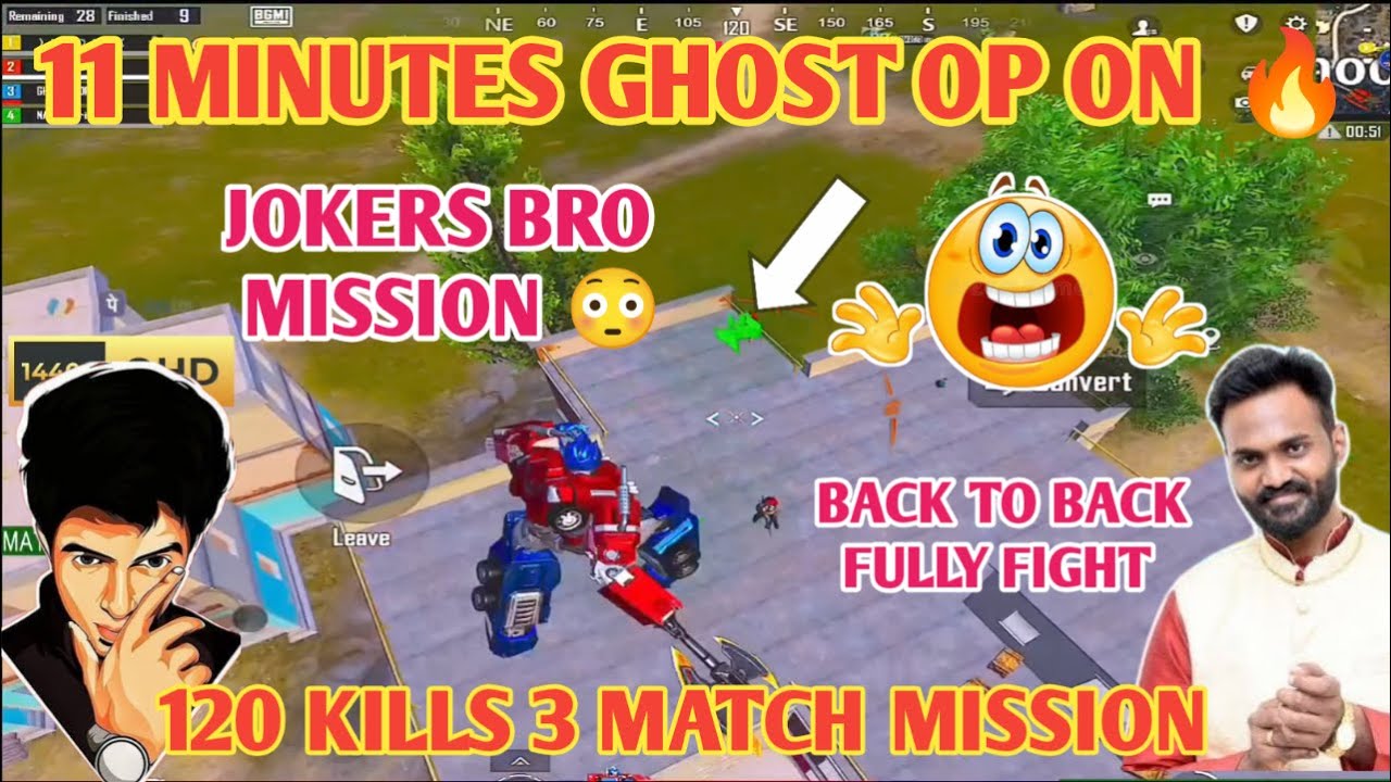 11 Minutes 😳 Ghost op on full Rage 🔥 pure Thriller Match joker Bro Mission #bgmilive #madan #TN49YT