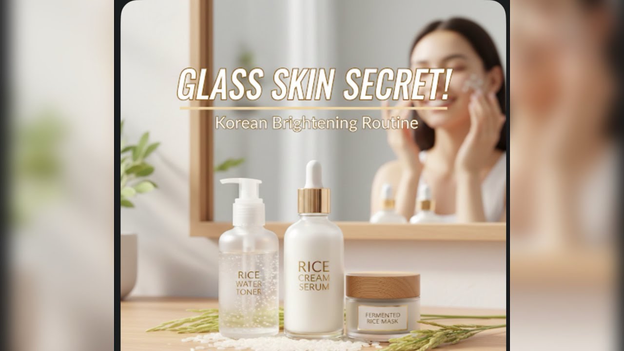 GLASS SKIN SECRET! ✨ Korean Rice Cream, Serum & Toner Routine for Maximum Brightening