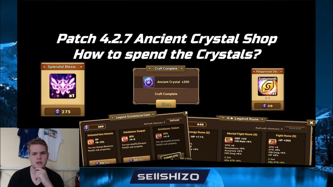 Summoners War - Patch 4.2.7 Ancient Crystals Shop. How to spend the Crystals wisely!