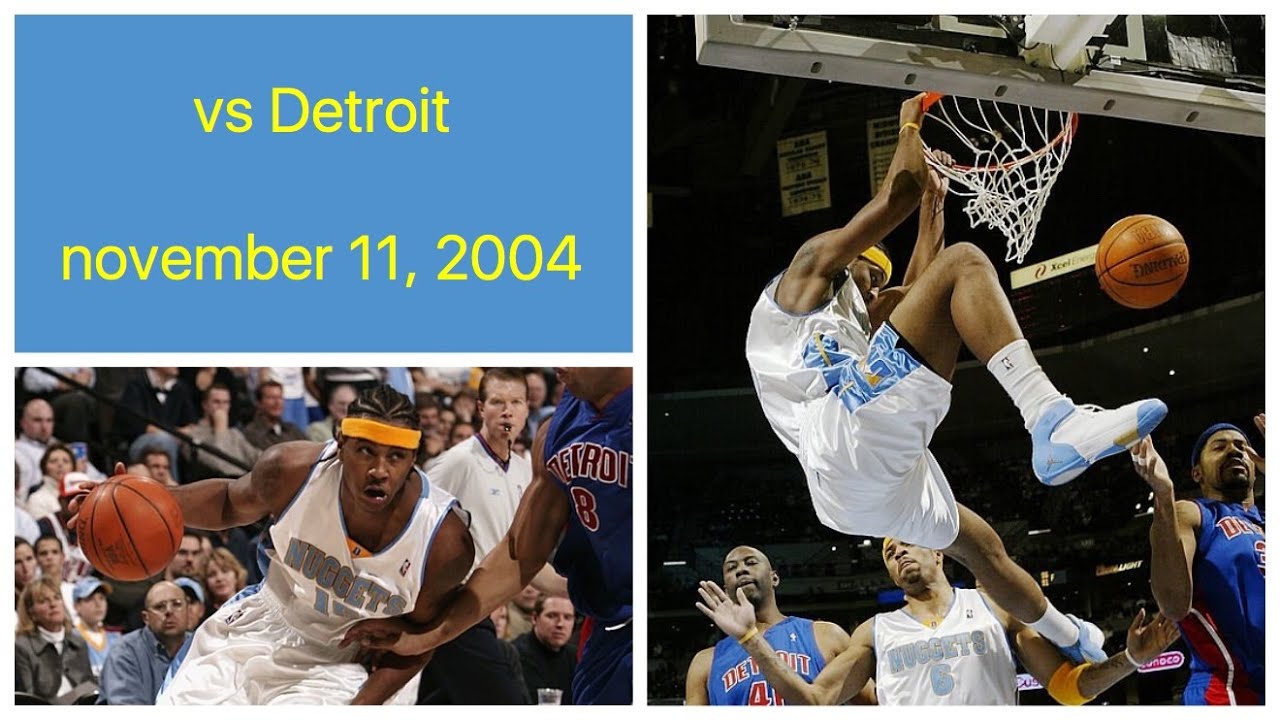 Carmelo Anthony 34 pts vs Detroit Pistons (november 11, 2004)