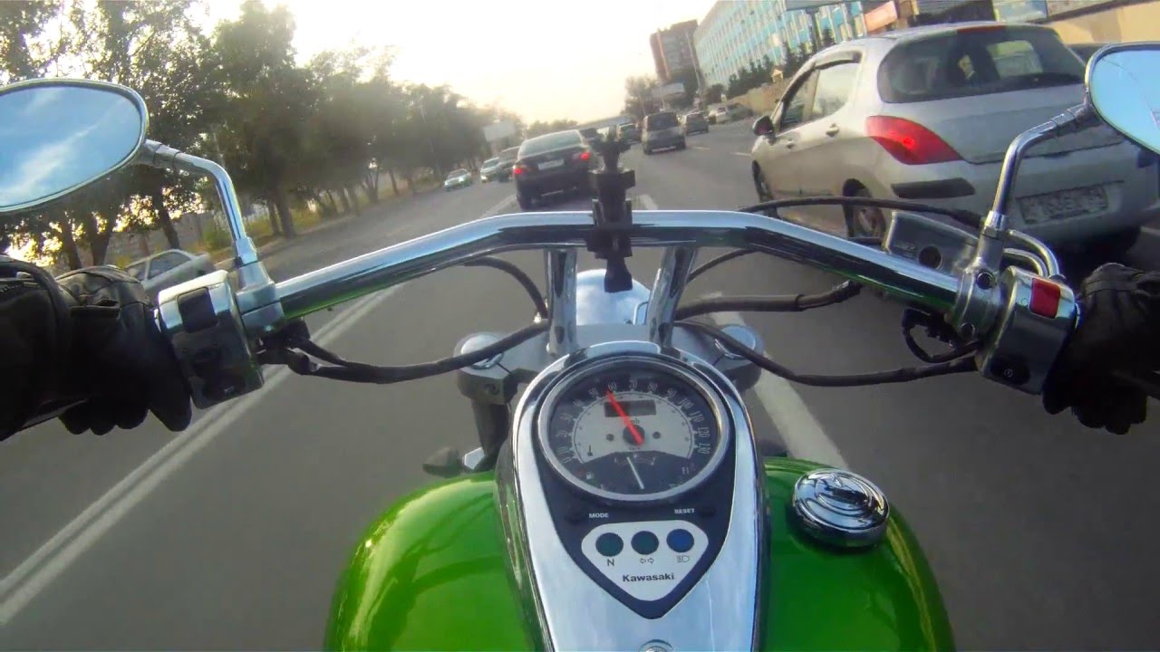 Kawasaki VN900 Custom road trip. Siberia.