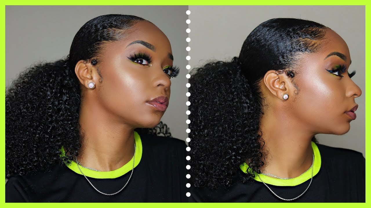 HOW TO MAKE A SYNTHETIC DRAWSTRING PONYTAIL LOOK NATURAL | GALA-FORMAL EVENT INSPIRED LOOK