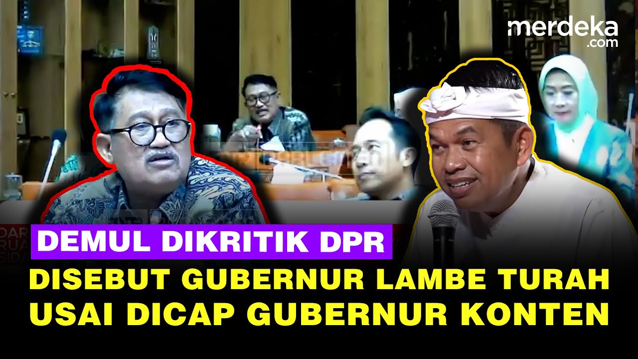 Usai Dicap Gubernur Konten, Demul Disindir Lagi Pakai Sebutan 'Gubernur Lambe Turah' di DPR