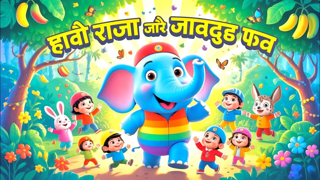 हाथी राजा का रंग बदल गया! 🐘🎨 | Haathi Raja and Magic Fruits | Learn Colors Song | Rutba Skky