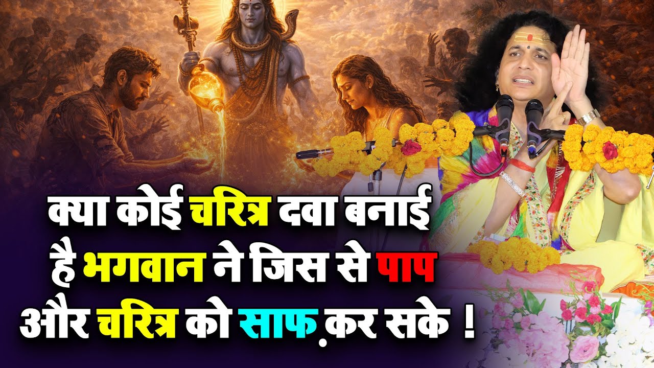 क्या कोई चरित्र दवा बनाई है भगवान ने जिस से पाप और चरित्र को साफ़ कर सके ! #santindradevjimaharaj