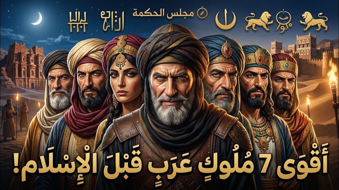 أقوى سبعة ملوك عرب قبل الإسلام… حكموا قبل أن يولد التاريخ الذي نعرفه