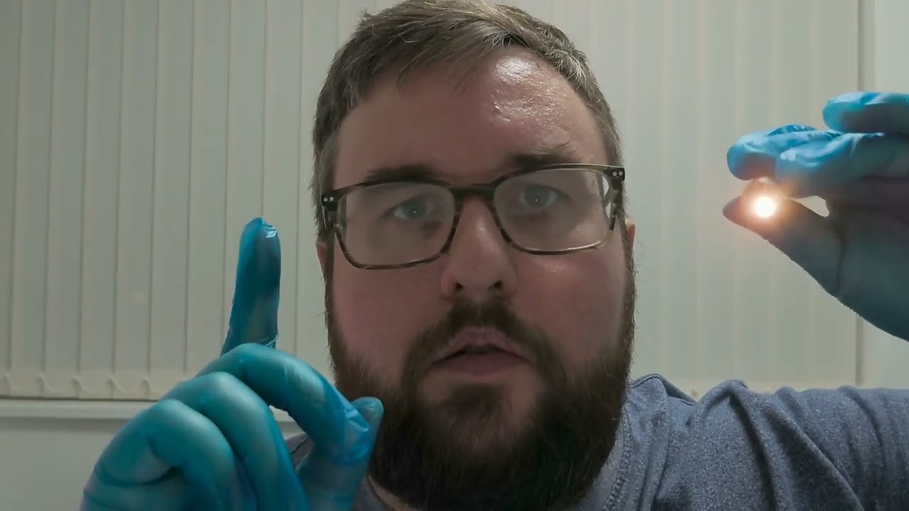 ASMR Clinic | Eye, Ear, Face Exam / Light / Gloves / Focus / Relax