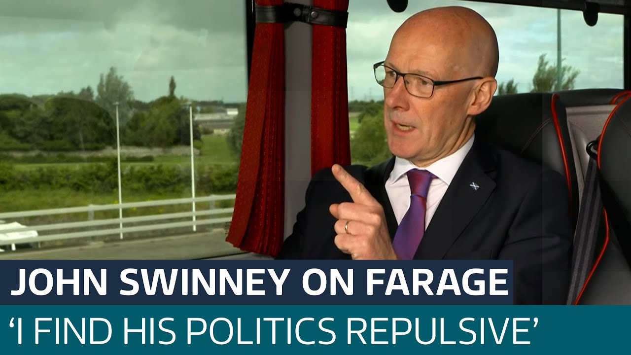 'I find his politics repulsive': SNP leader John Swinney hits out at Nigel Farage | ITV News