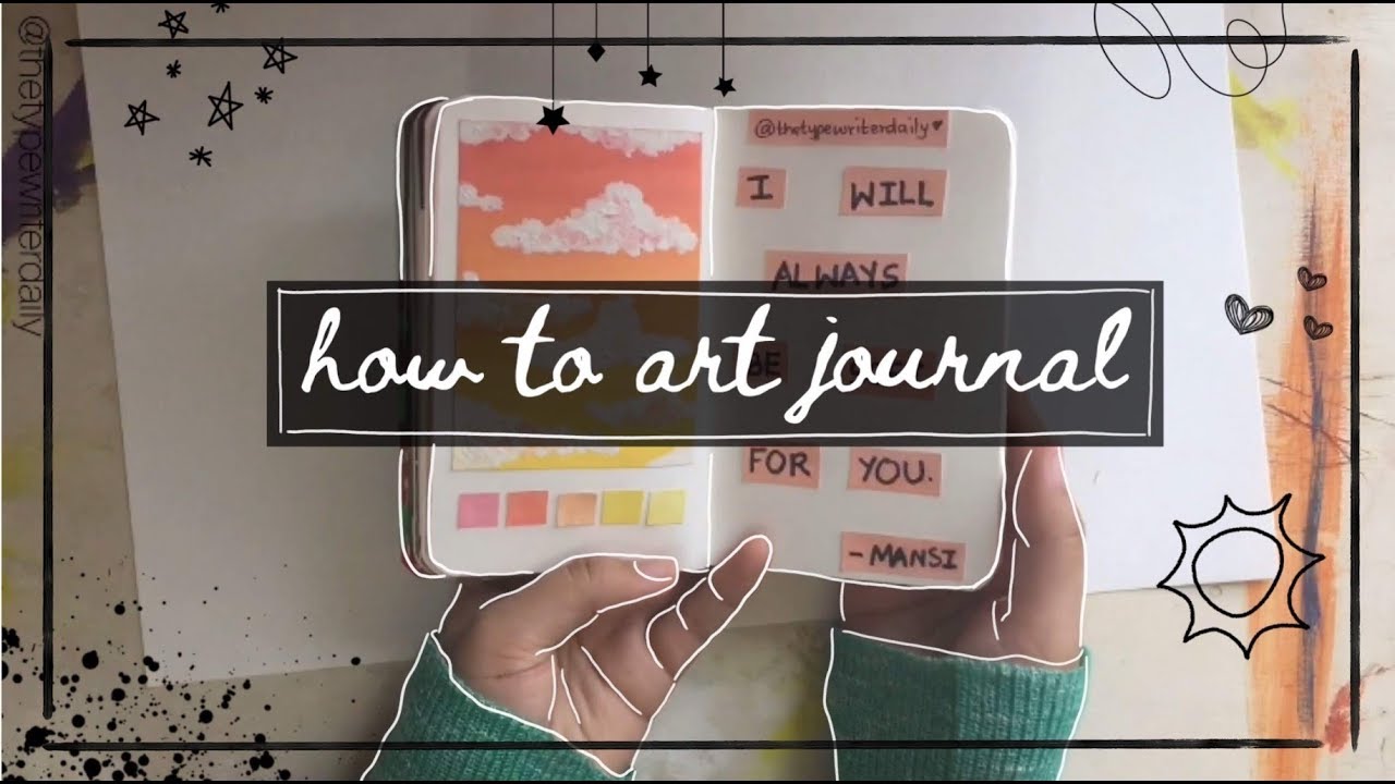 how to art journal //aesthetic sunset