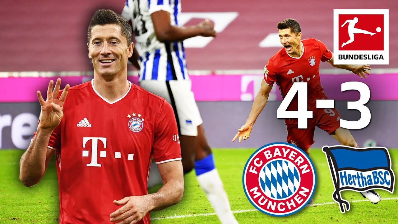 Lewandowski x 4(!) | Bayern M&uuml;nchen - Hertha | 4-3 | Highlights | Matchday 3 &ndash; Bundesliga 20/21